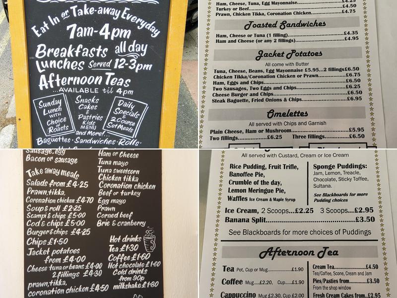 Ocean view bakery & restaurant Menu