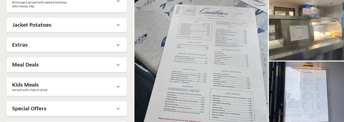 Qualisea Fish Restaurant Menu