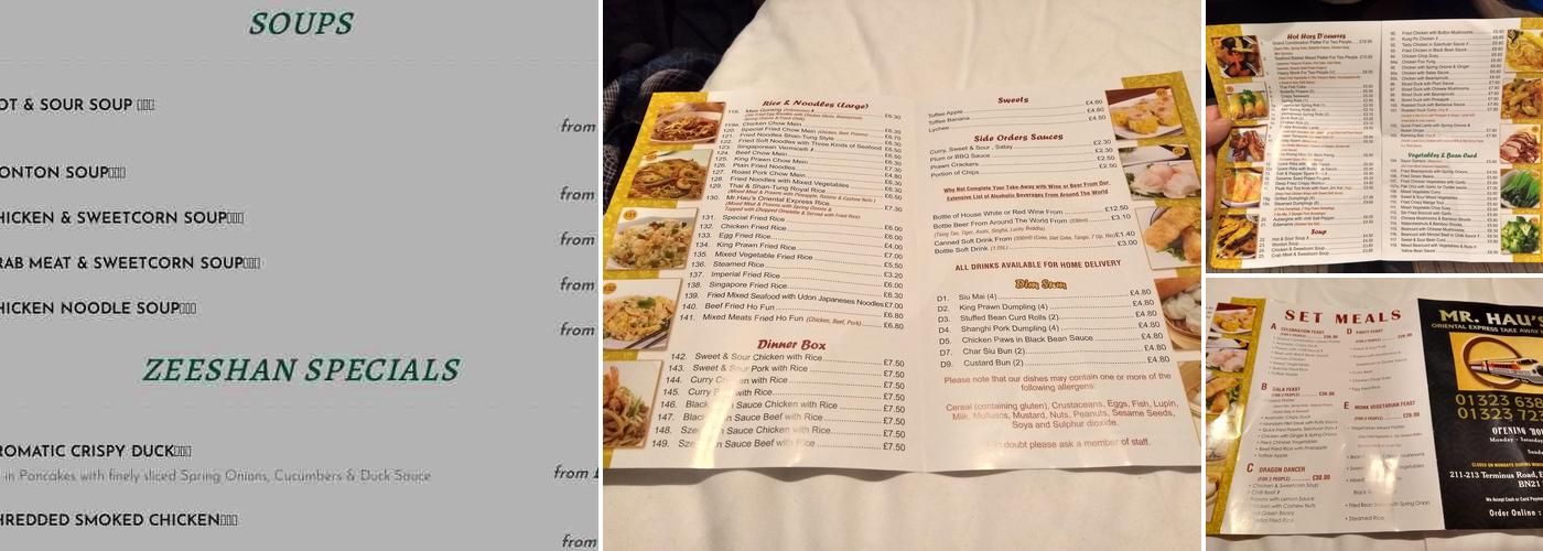 Mr. Hau's Oriental Express Menu
