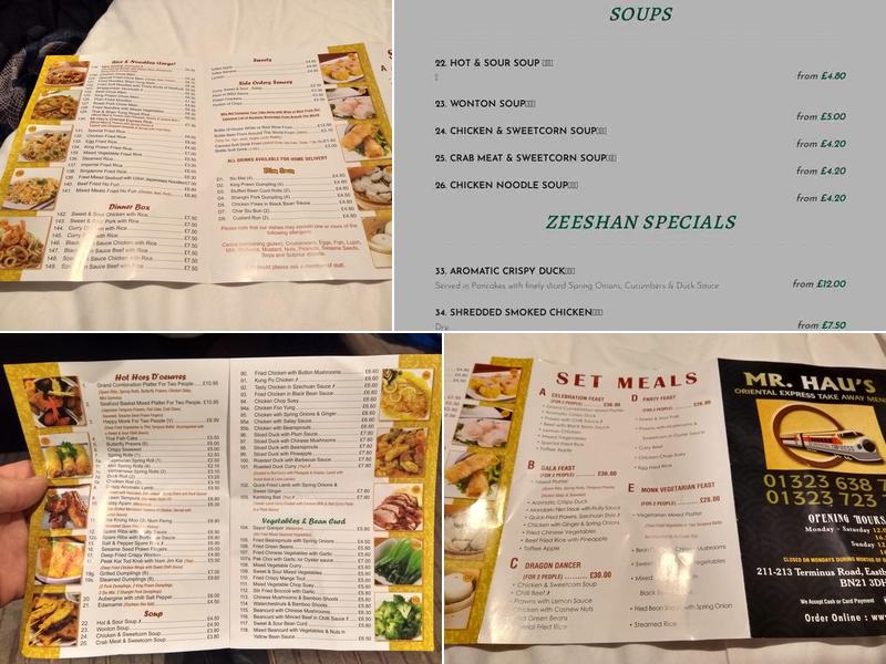 Mr. Hau's Oriental Express Menu