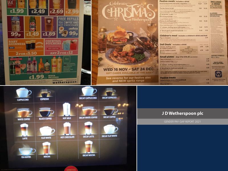 The Ounce & Ivy Bush - JD Wetherspoon Menu