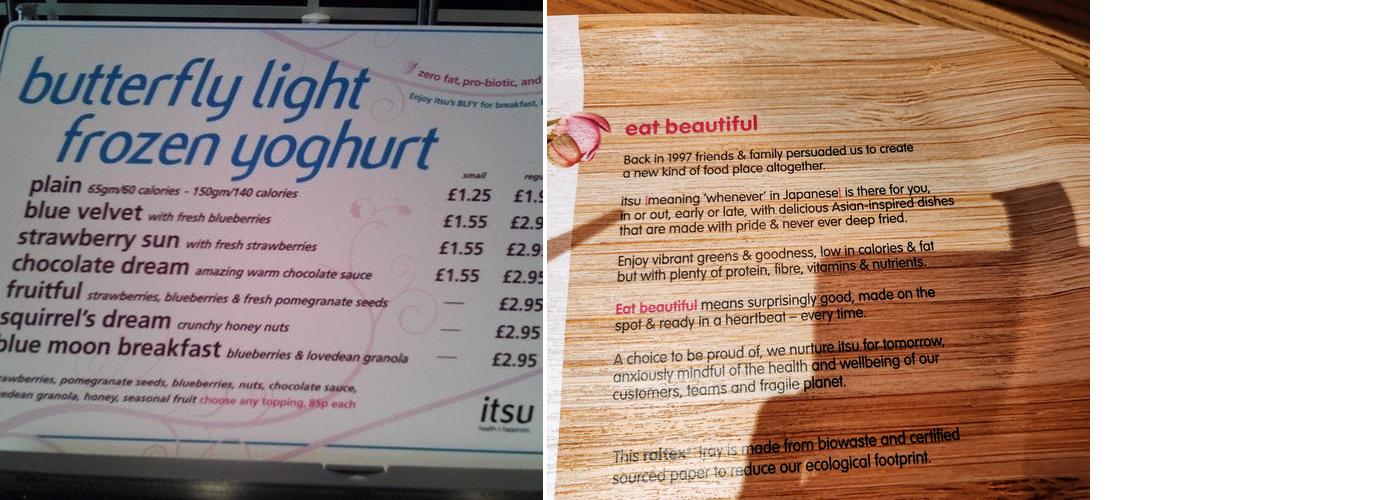 itsu - Great Queen St Menu