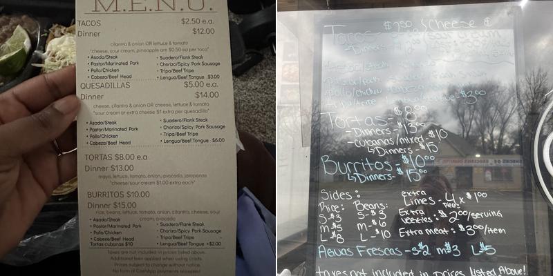 La Michoacana Menu