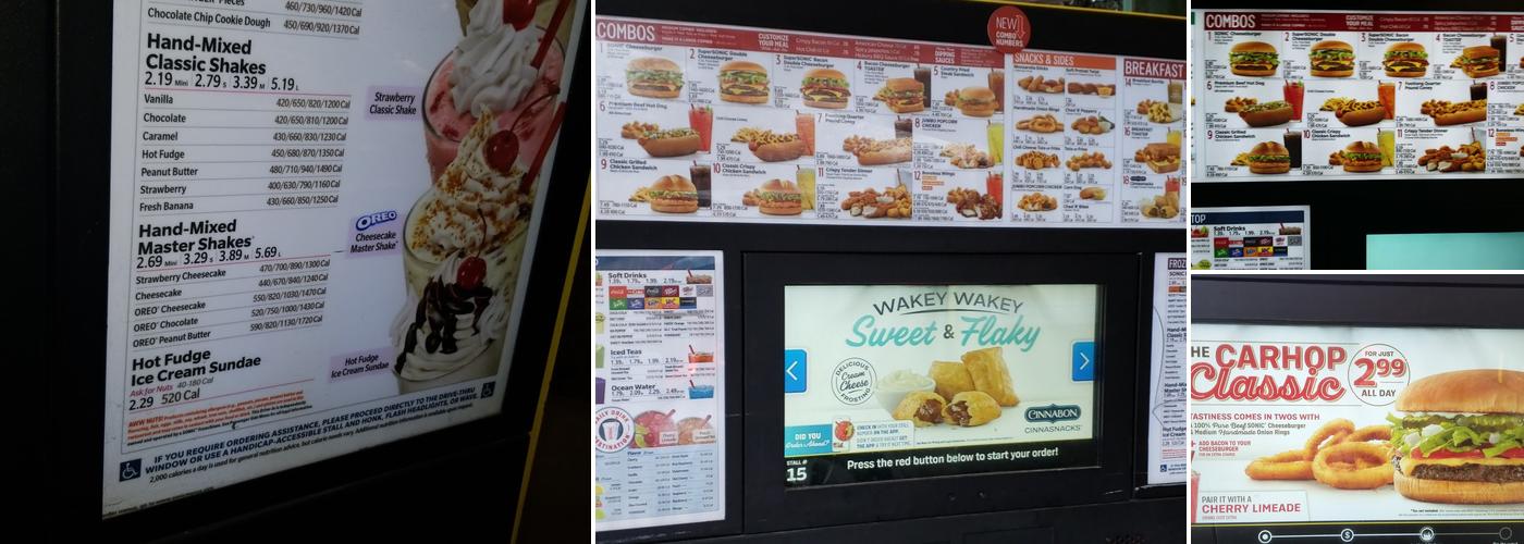 Sonic Drive-In Menu