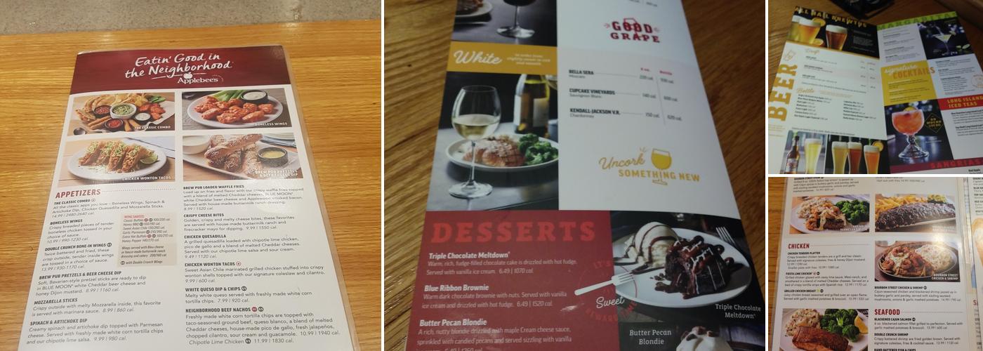Applebee's Grill + Bar Menu