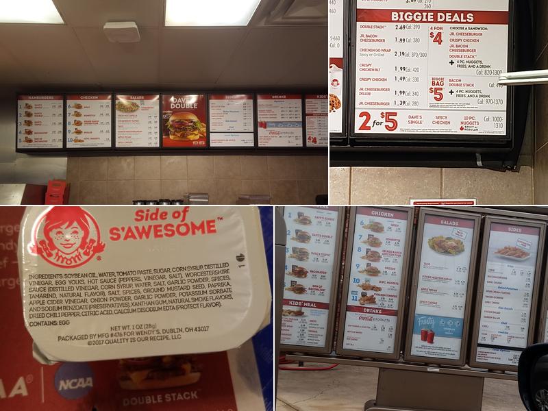 Wendy's Menu