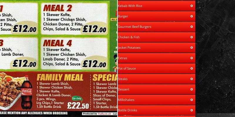 Kebab Time Wallington Menu