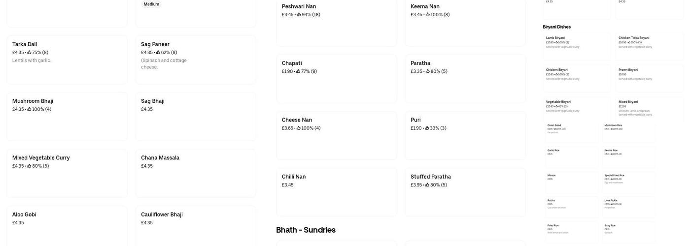 Indiya-Indiya Menu