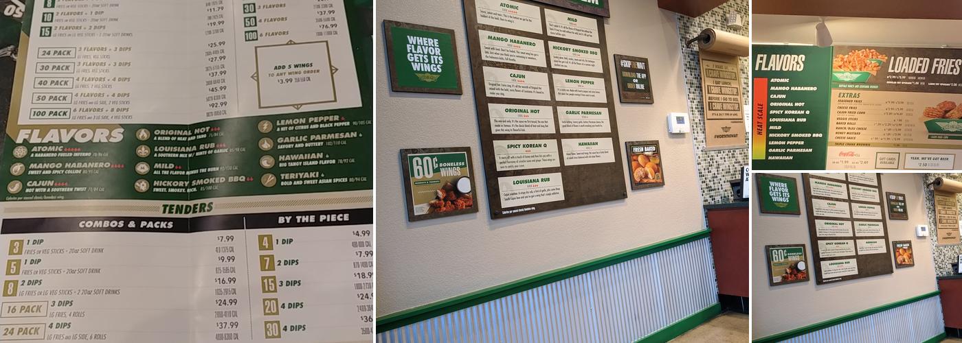 Wingstop Menu