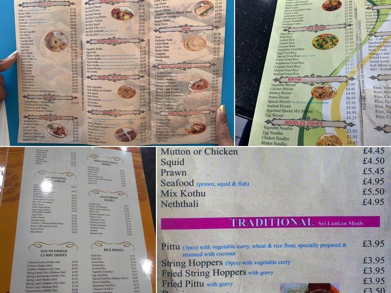 Spiceland Restaurant Menu