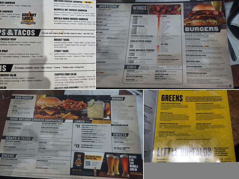 Buffalo Wild Wings Menu