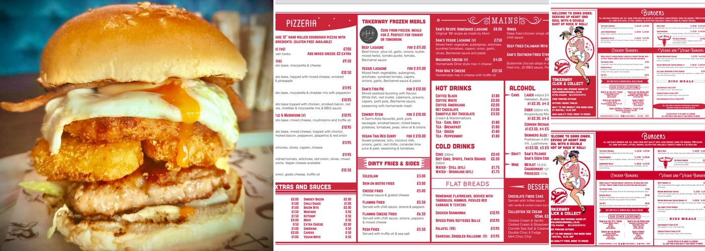 Sam's Diner Menu