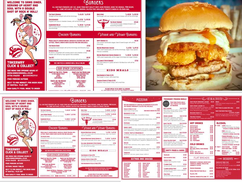 Sam's Diner Menu