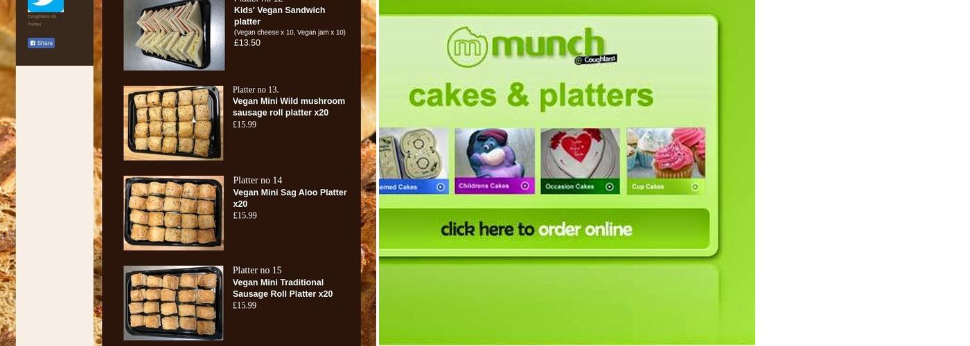 Coughlan's Bakery Head Office Menu