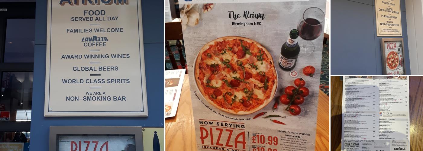 The Atrium - JD Wetherspoon Menu