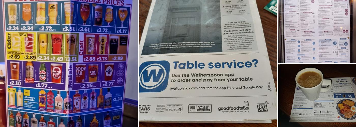 The Arnold Machin - JD Wetherspoon Menu