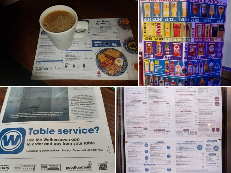 The Arnold Machin - JD Wetherspoon Menu