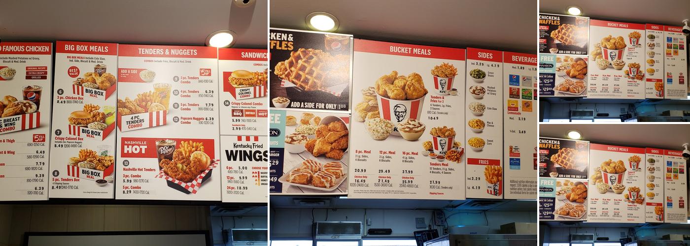 KFC Menu