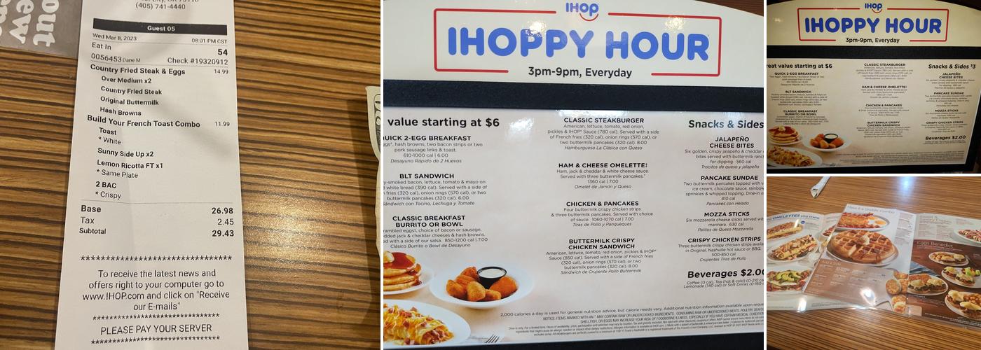 IHOP Menu