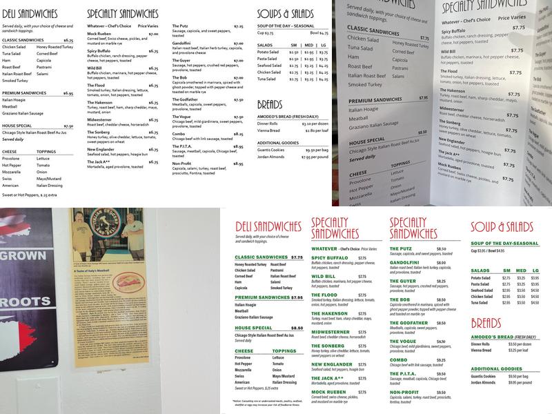 A Taste of Italy Menu