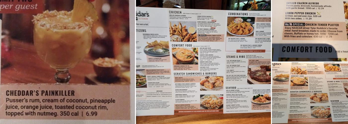 Cheddar's Scratch Kitchen Menu