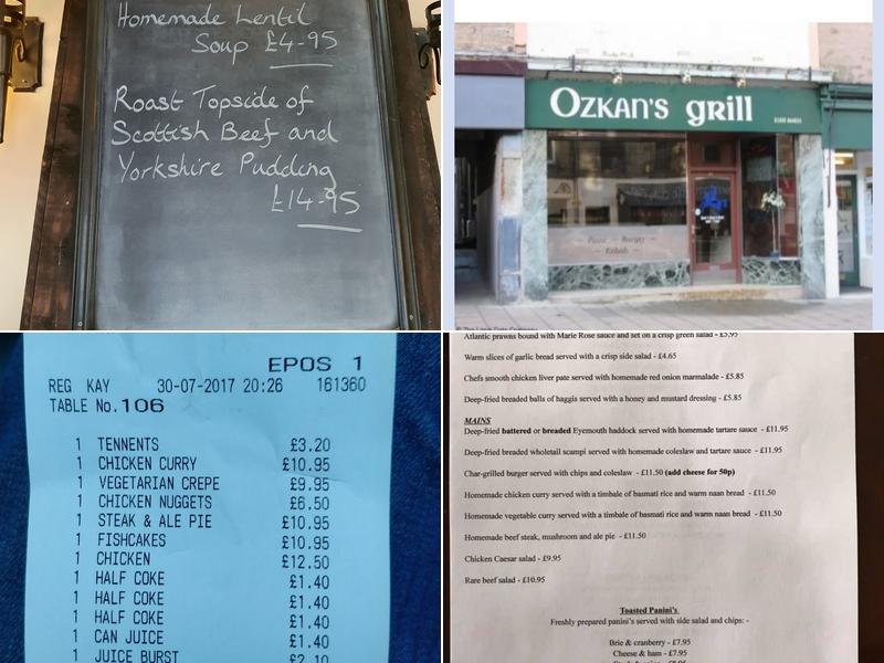 The Carters Rest Menu