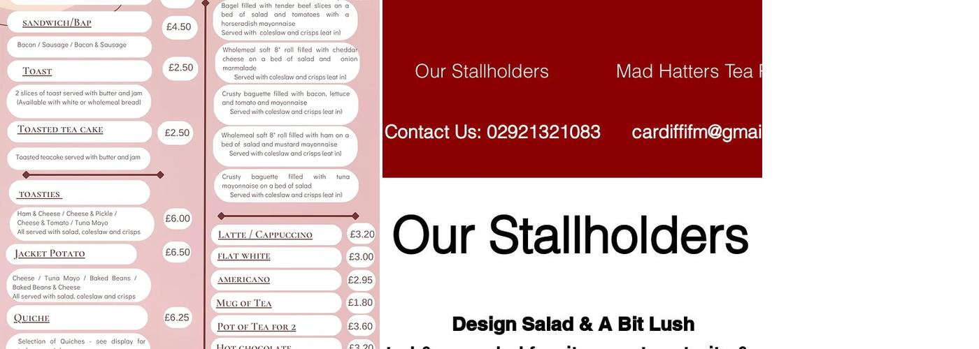 Cardiff Indoor Flea Market Menu