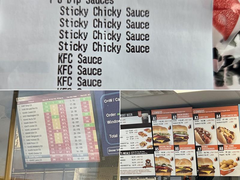 KFC Menu