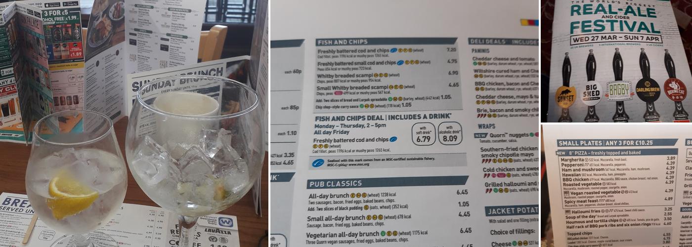 The Lord Caradoc - JD Wetherspoon Menu