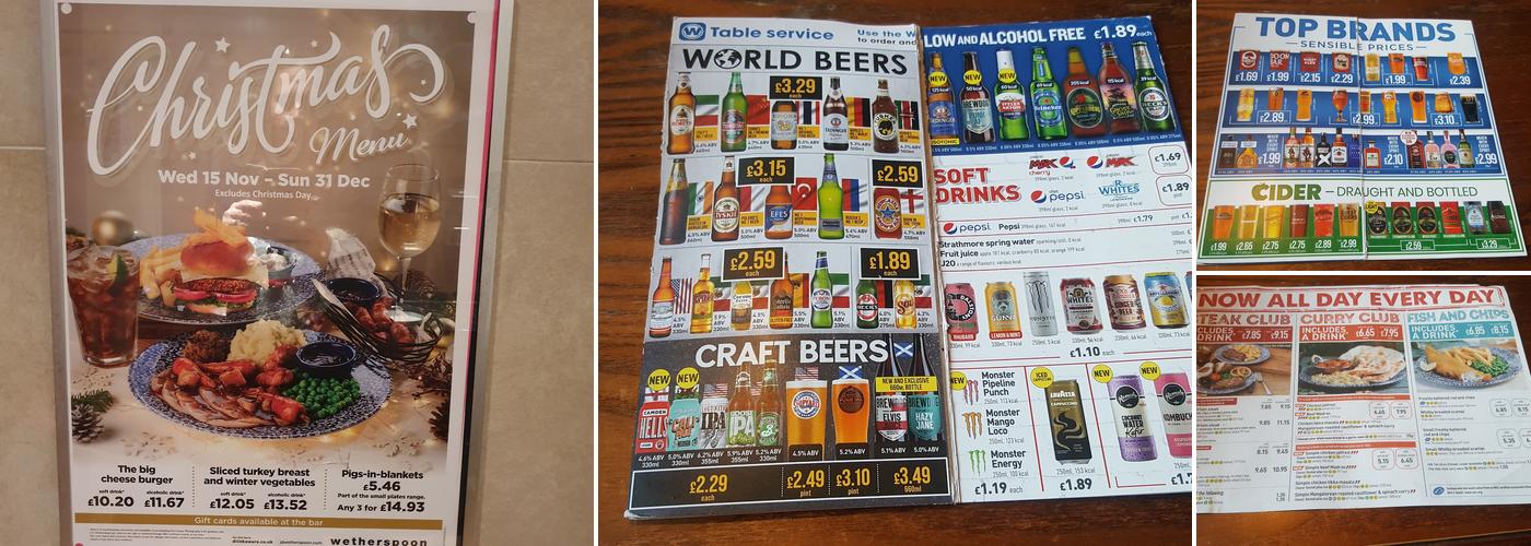 The Malcolm Uphill - JD Wetherspoon Menu