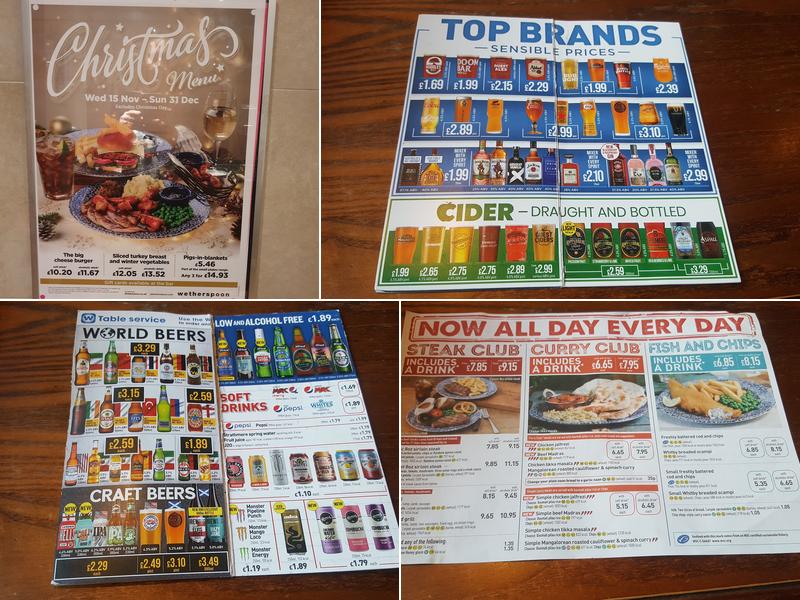 The Malcolm Uphill - JD Wetherspoon Menu