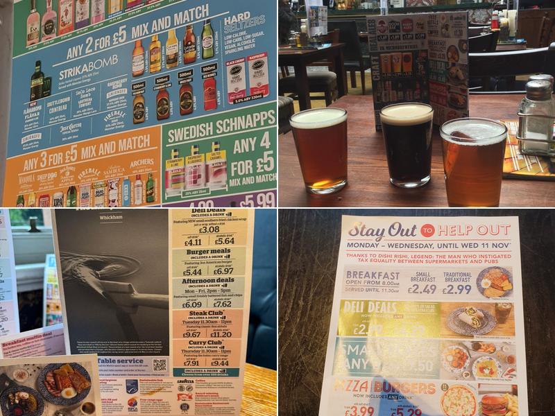 The Harry Clasper - JD Wetherspoon Menu