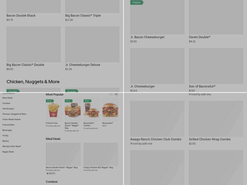 Wendy's Menu