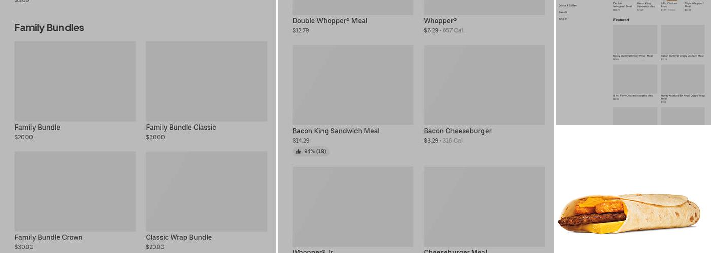 Burger King Menu