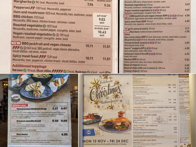 The Assembly Rooms - JD Wetherspoon Menu