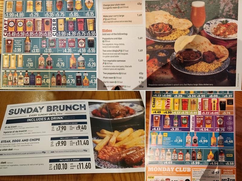 Penderel's Oak - JD Wetherspoon Menu