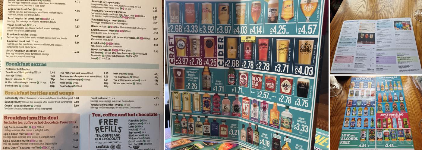 The Great Harry Menu