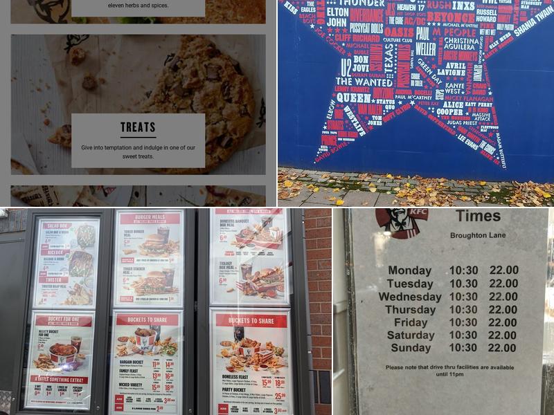 KFC Sheffield Arena - Broughton Lane Menu