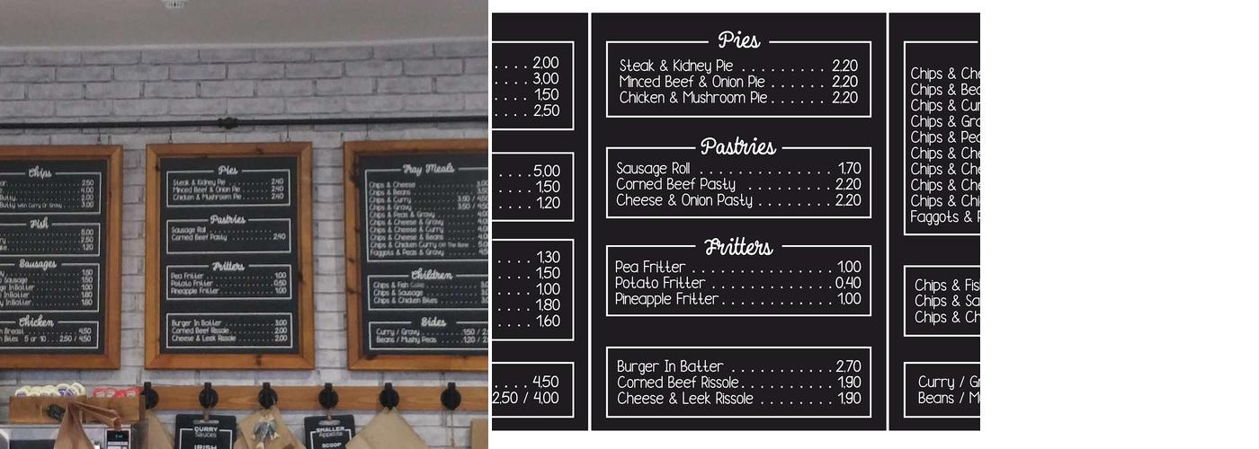 Beech Tree Fish Bar Menu