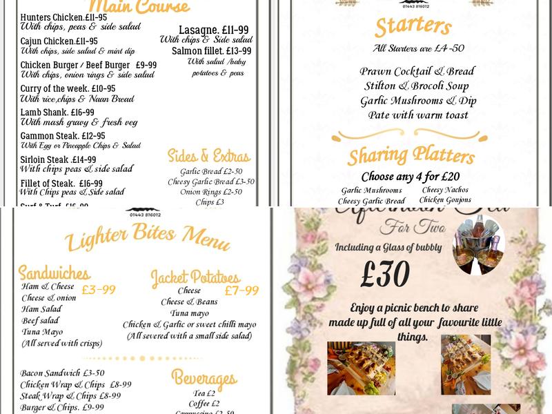 The Beech Tree Hotel Menu