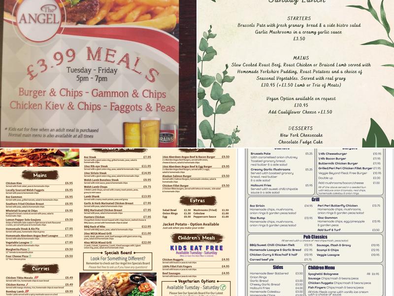 The Angel Inn Menu