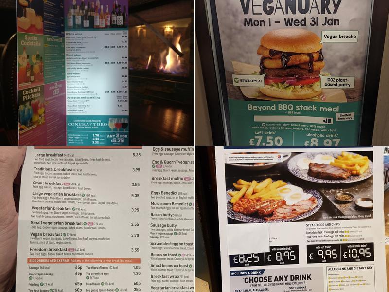 The William Webb Ellis - JD Wetherspoon Menu