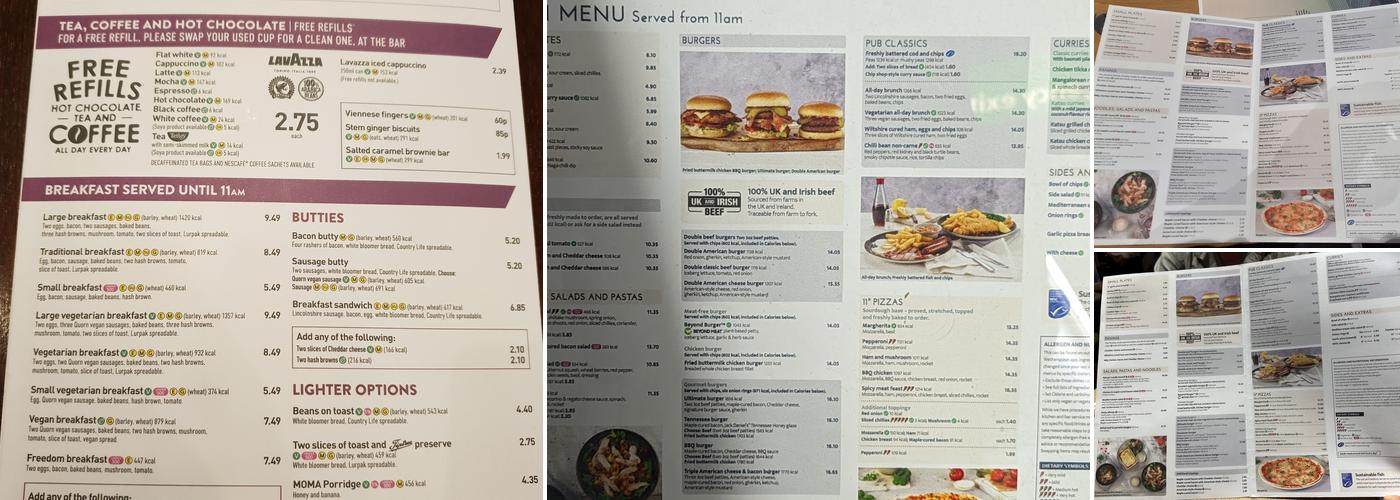 The Crown Rivers - JD Wetherspoon Menu