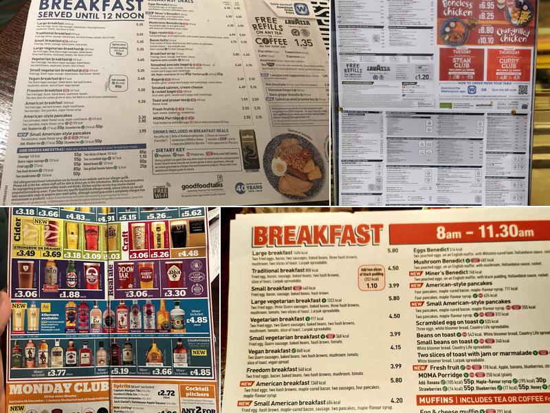 The William Morris - JD Wetherspoon Menu