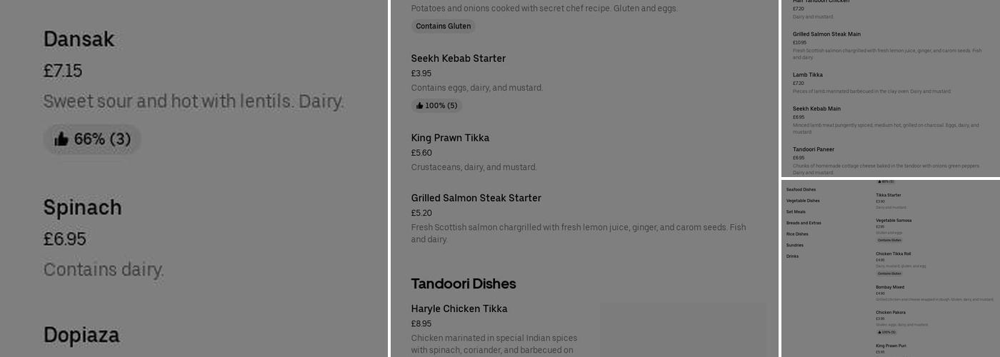 Westmead Halal Tandoori Menu