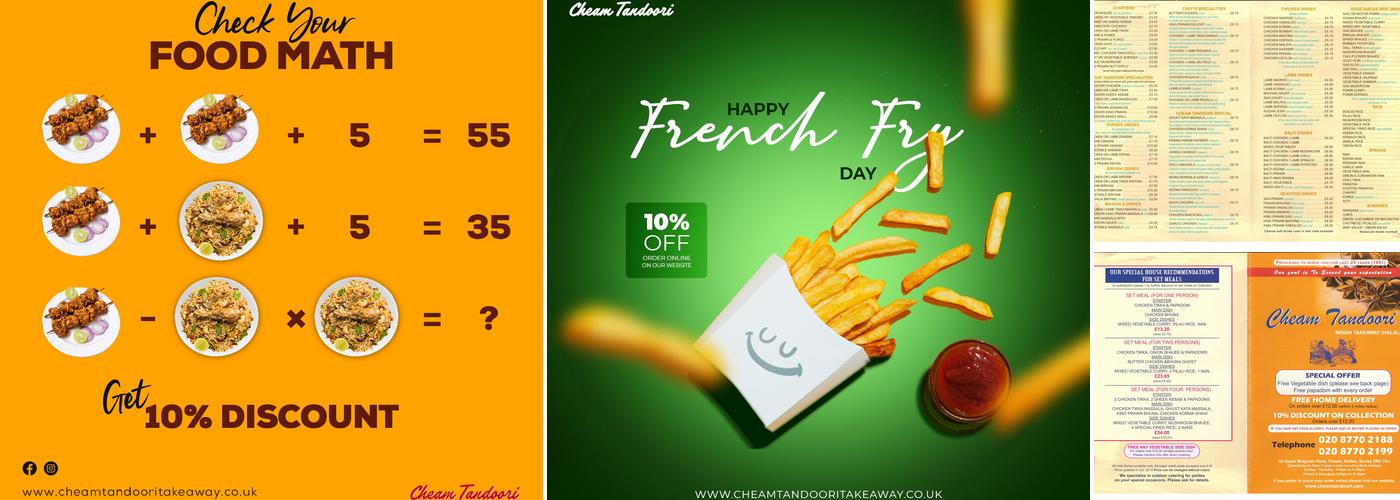 Cheam Tandoori Takeaway Menu