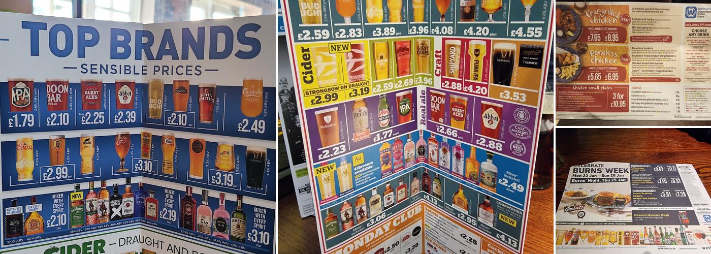 The Watchman - JD Wetherspoon Menu