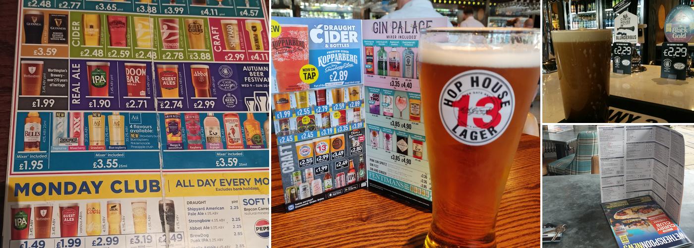 Harpsfield Hall - JD Wetherspoon Menu