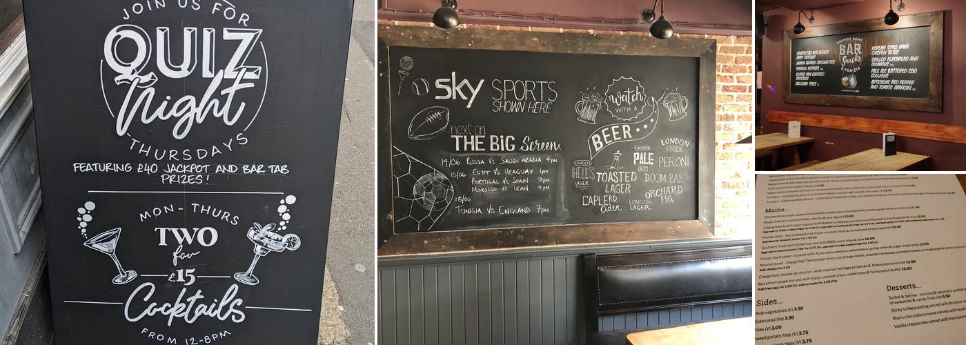 The Drapers Arms Menu