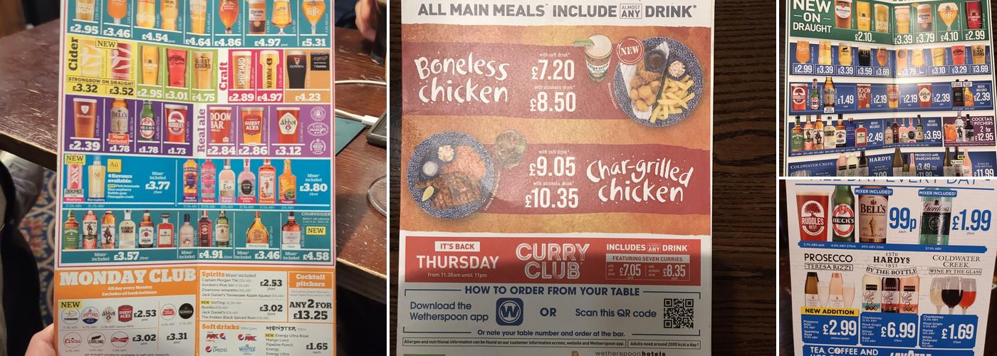 The Beehive - JD Wetherspoon Menu